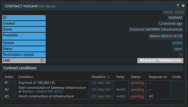 infrastructure construction contract