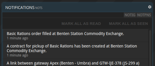 Pickup contract notification