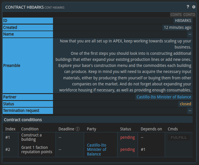 post-tutorial contracts - construct building